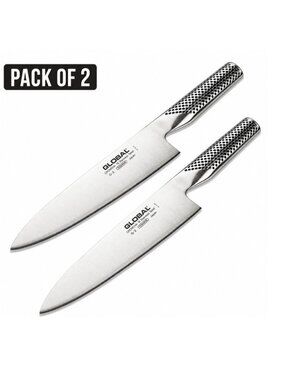 Global G-2 8" Chef’s Knife Cromova 18 Stainless Steel Classic Series – Pack of 2